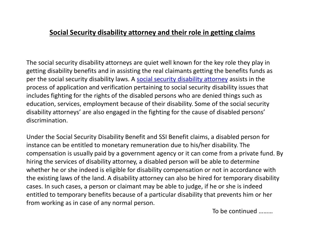 social security disability attorney and their role in getting claims