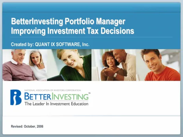 BetterInvesting Portfolio Manager Improving Investment Tax Decisions