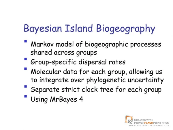 Bayesian Island Biogeography