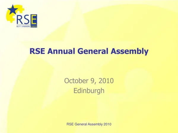 RSE Annual General Assembly