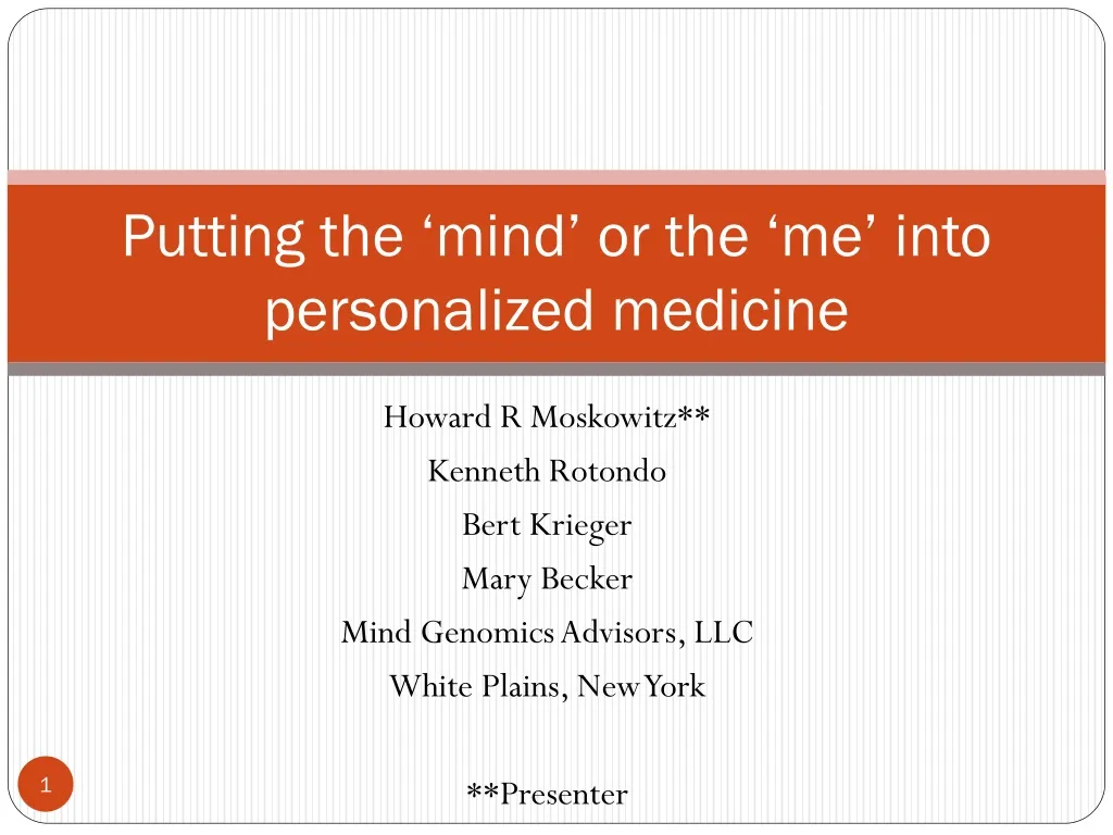 putting the mind or the me into personalized medicine