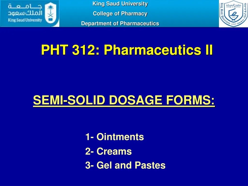 pht 312 pharmaceutics ii
