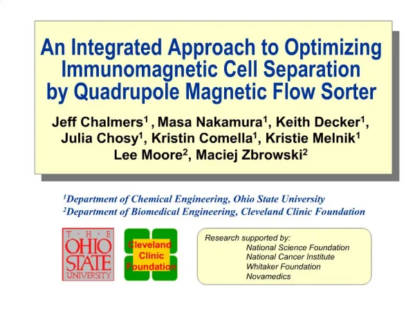 An Integrated Approach to Optimizing Immunomagnetic Cell Separation by Quadrupole Magnetic Flow Sorter