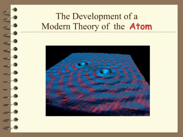 The Development of a Modern Theory of the Atom