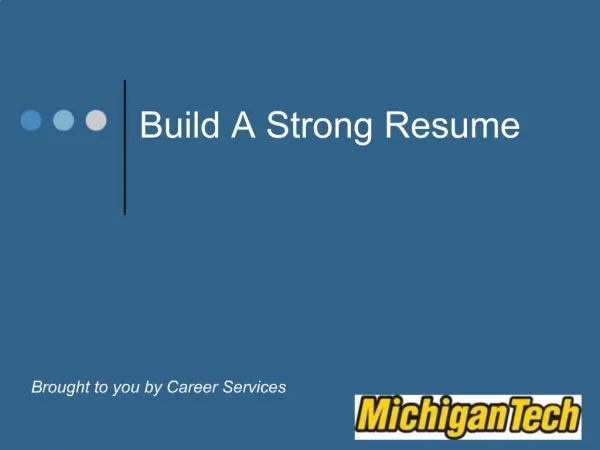 Build A Strong Resume