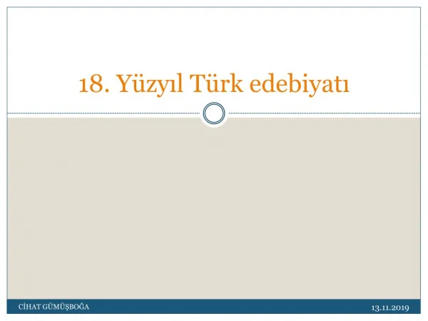 18. YY Turk Edebiyati 5. Unite Ozeti acikogretimedebiyat com