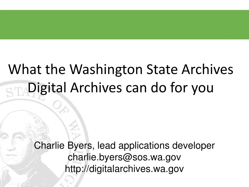 what the washington state archives digital