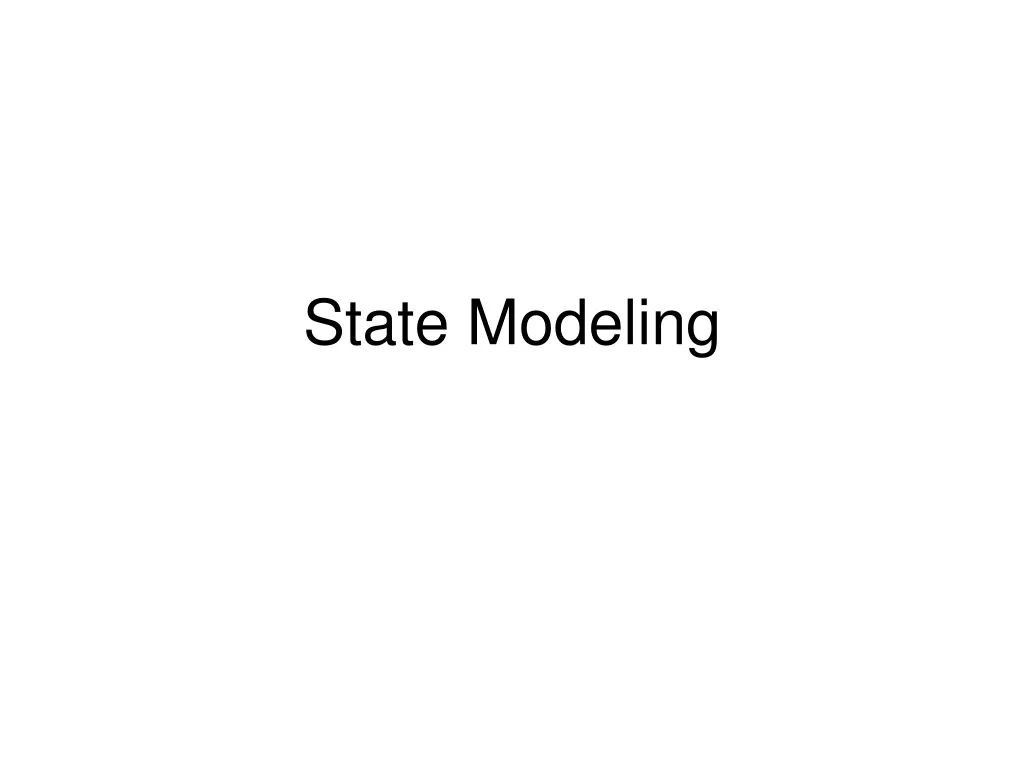state modeling
