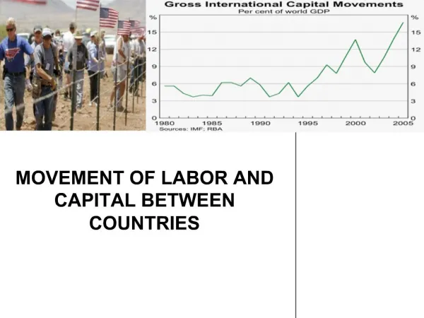 MOVEMENT OF LABOR AND CAPITAL BETWEEN COUNTRIES