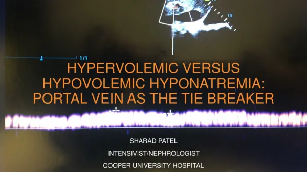 Hypervolemic versus Hypovolemic Hyponatremia: Portal Vein as the Tie Breaker