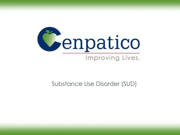 Substance Use Disorder SUD