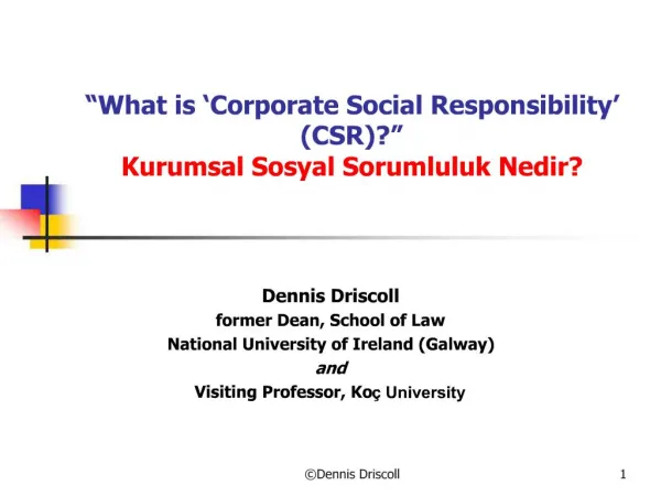 What is Corporate Social Responsibility CSR Kurumsal Sosyal Sorumluluk Nedir