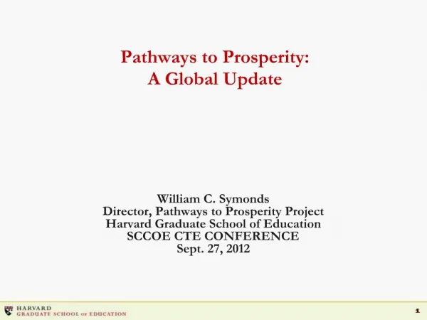 Pathways to Prosperity: A Global Update