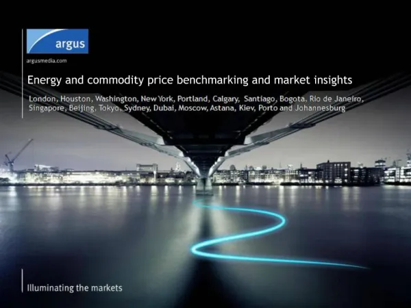 Energy and commodity price benchmarking and market insights