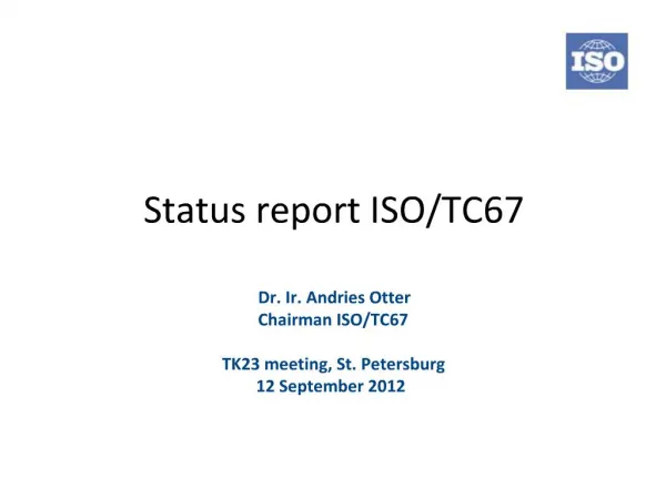 Status report ISO