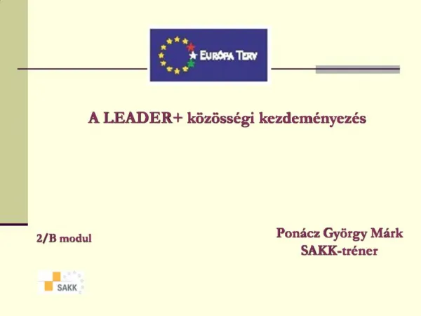 A LEADER k z ss gi kezdem nyez s