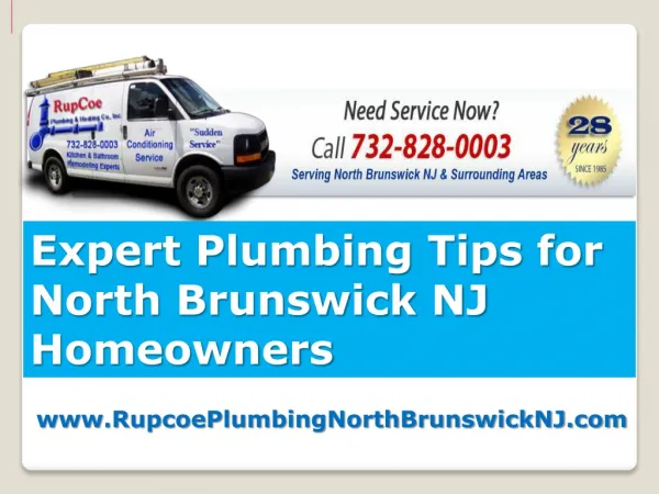 Plumbing Tips from an Expert Plumber North Brunswick NJ