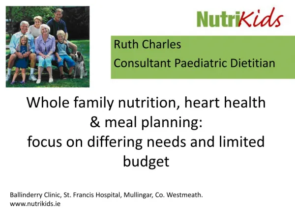 Ruth Charles Consultant Paediatric Dietitian