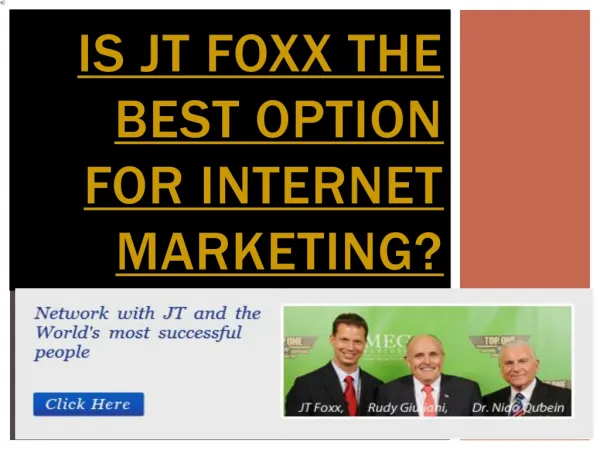 Is JT Foxx the best Option For Internet Market