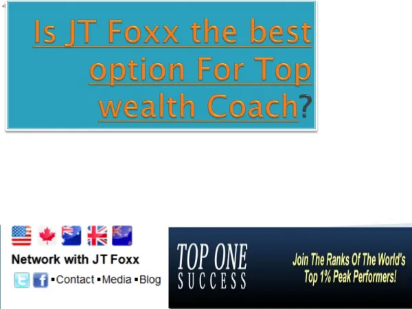 Is JT Foxx the best Option For wealth coach