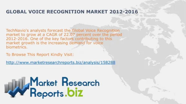 Global Voice Recognition Industry Share And Size 2012-2016:M