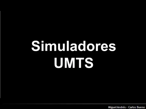 Simuladores UMTS