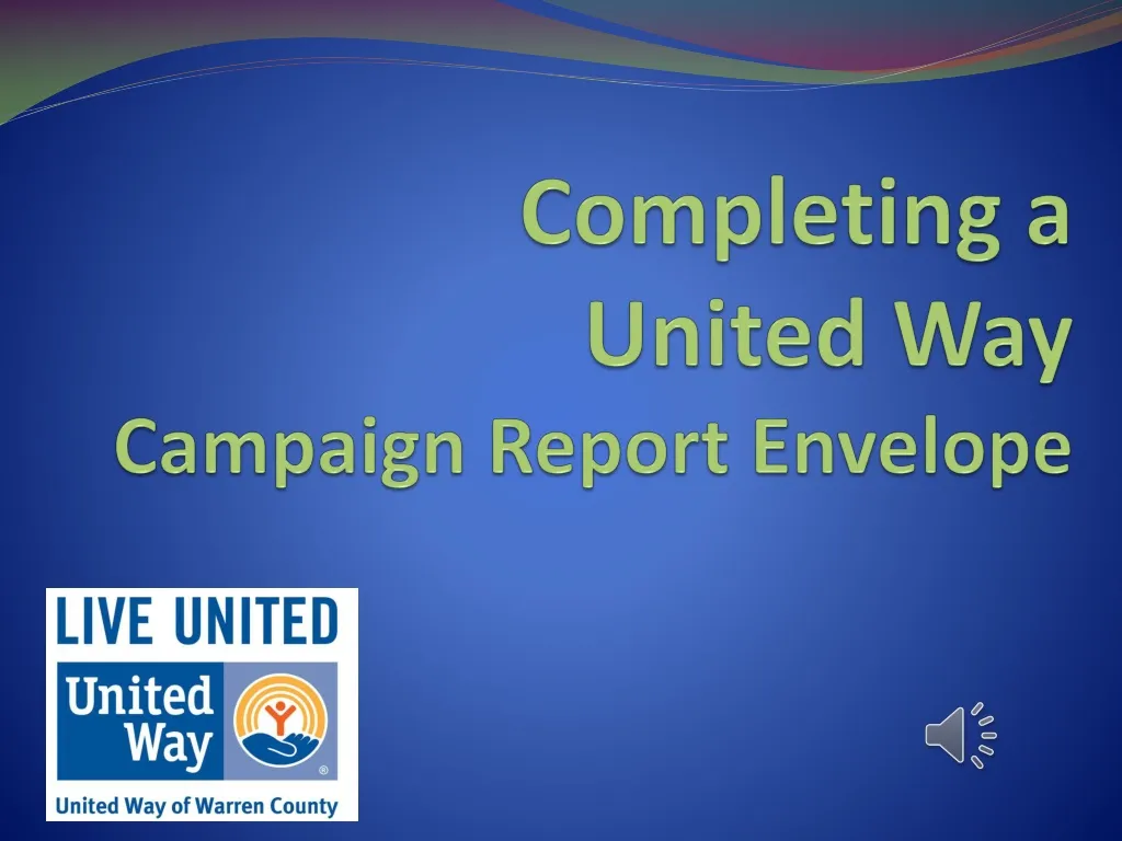 completing a united way campaign report envelope