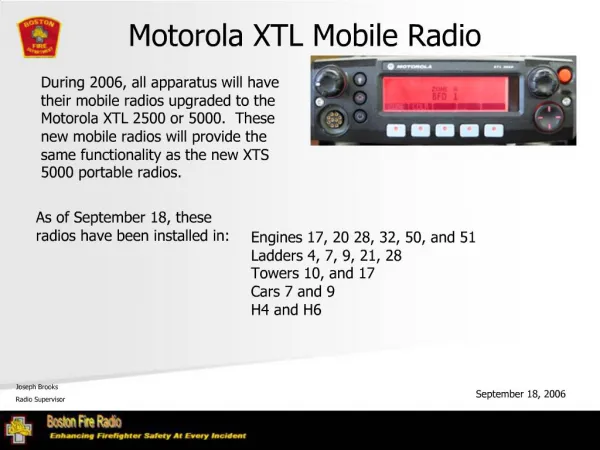 Motorola XTL Mobile Radio