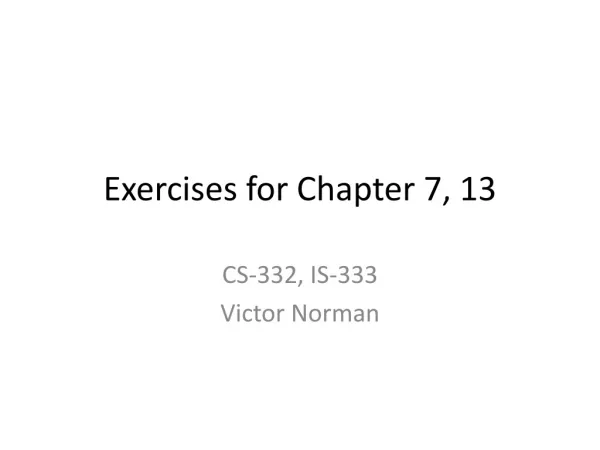 Exercises for Chapter 7, 13