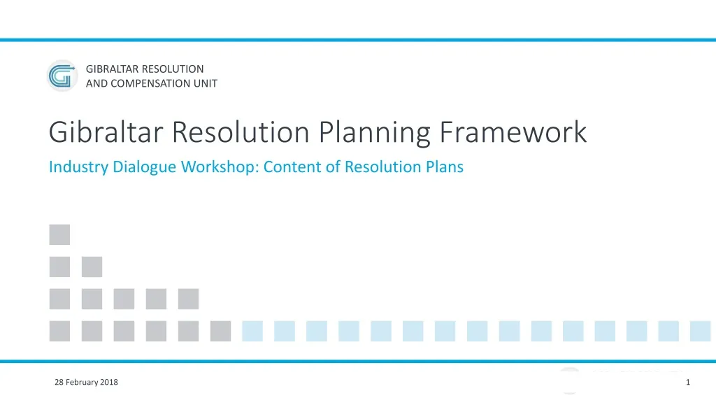 gibraltar resolution planning framework