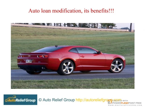 Auto Loan Modification and its benefits