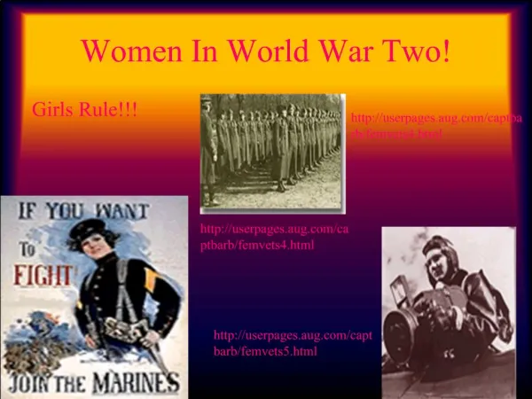 Women In World War Two