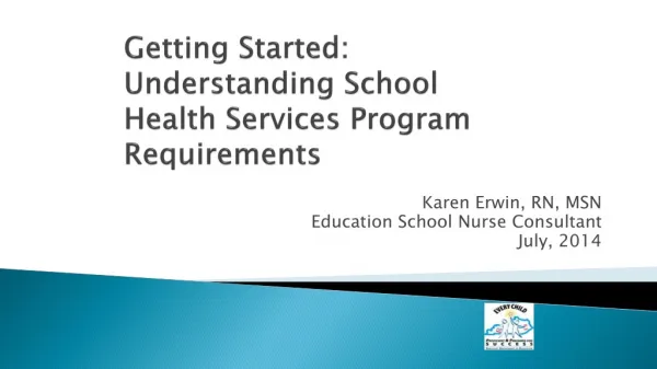 Getting Started: Understanding School Health Services Program Requirements