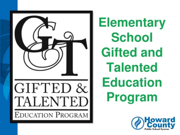 Elementary School Gifted and Talented Education Program