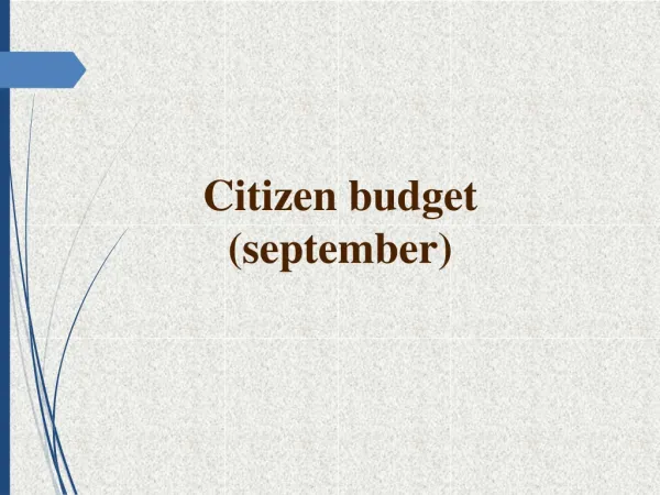 Citizen budget ( september )