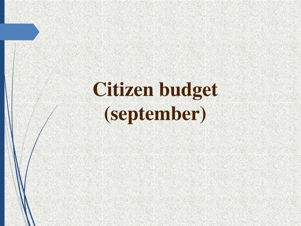 citizen budget september