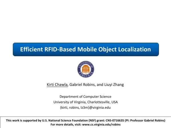 Efficient RFID-Based Mobile Object Localization