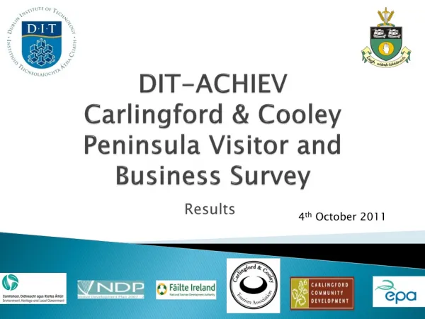 DIT-ACHIEV Carlingford &amp; Cooley Peninsula Visitor and Business Survey
