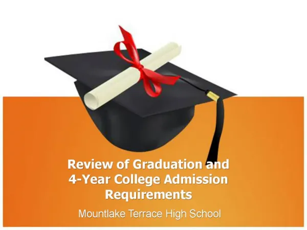 Review of Graduation and 4-Year College Admission Requirements