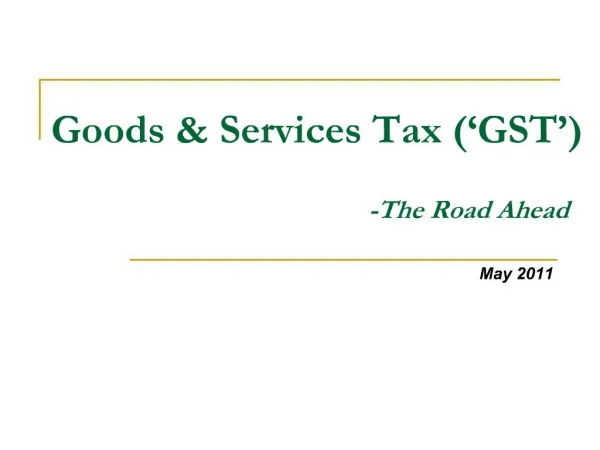 Goods Services Tax GST