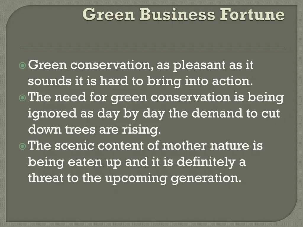 green business fortune
