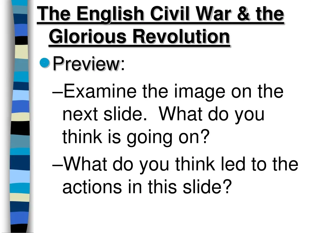 the english civil war the glorious revolution