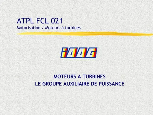 ATPL FCL 021 Motorisation