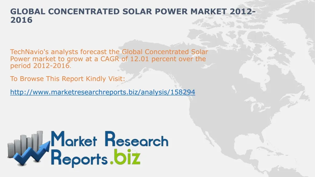 global concentrated solar power market 2012 2016