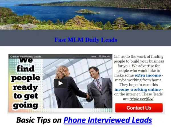 Phone Interviewed Leads