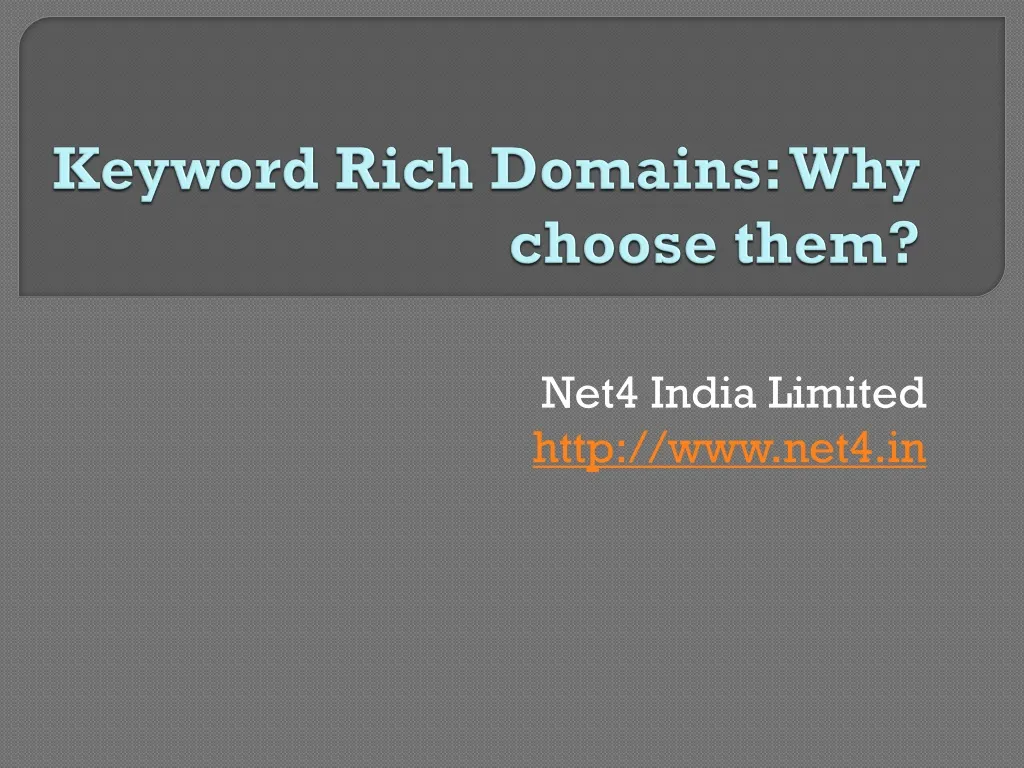 keyword rich domains why choose them