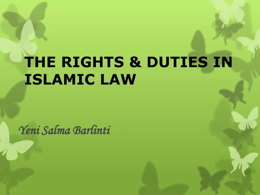 the rights duties in islamic law
