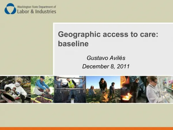 Geographic access to care: baseline