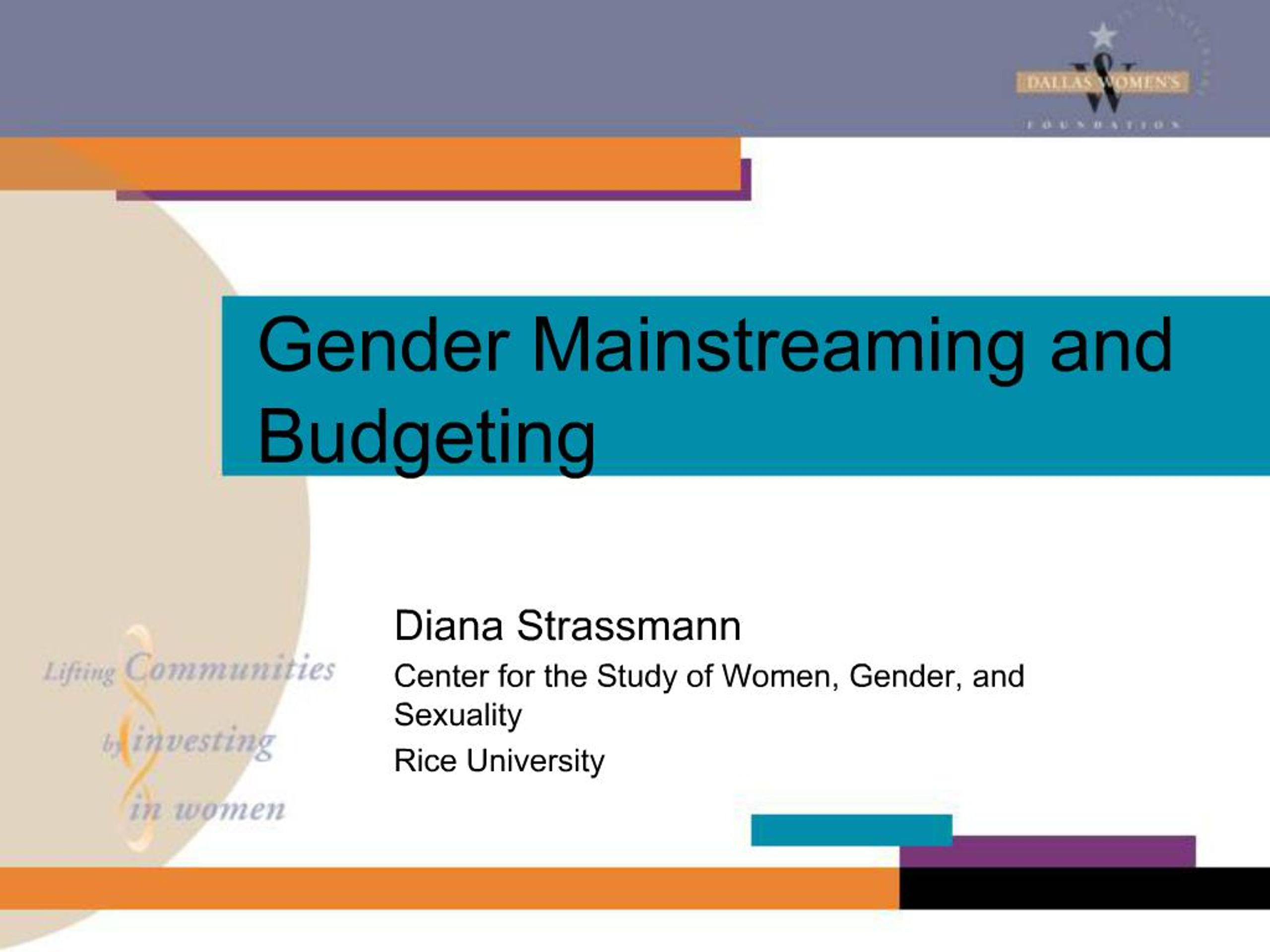 PPT - Gender Mainstreaming and Budgeting PowerPoint Presentation, free ...