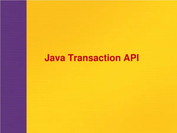 Java Transaction API